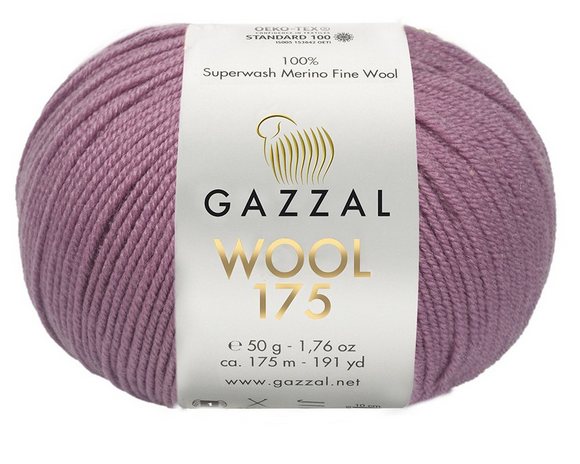 Пряжа Wool 175 Gazzal-351 пильна троянда
