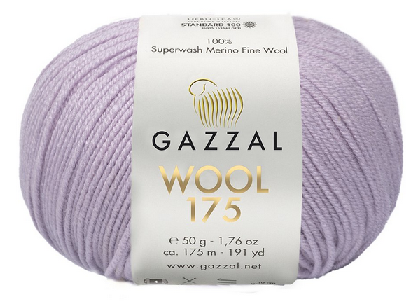 Пряжа Wool 175 Gazzal-350 бузковий
