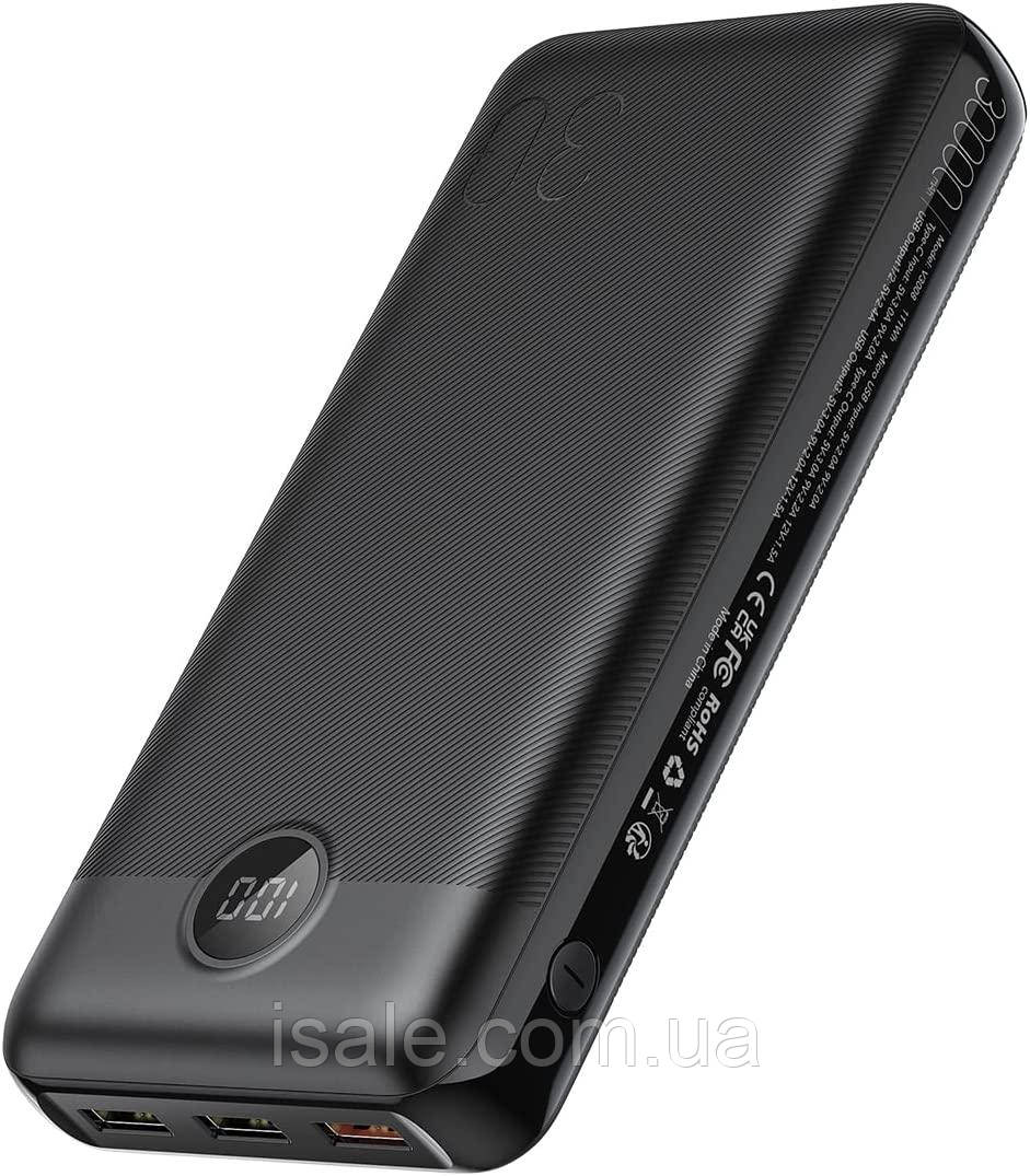 Powerbank Veger 30000 mAh 20W PD QC 3.0 Повербанк Veger VP3008PD 30000 mAh 20 W Black, фото 1