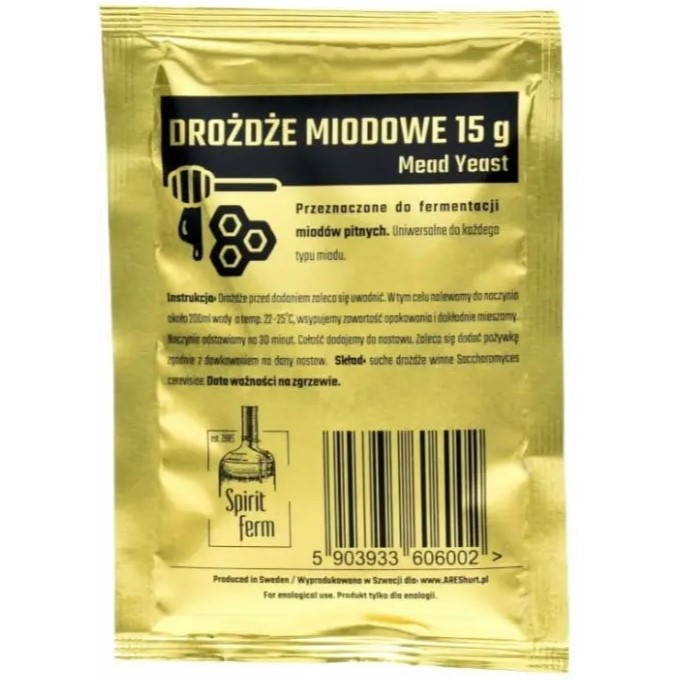 Дріжджі для меду Spirit Ferm Miodowe