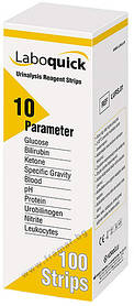 Тест-смужки для дослідження аналізу сечі на 10 показників від LABOQUICK (100 шт) аналог URISCAN
