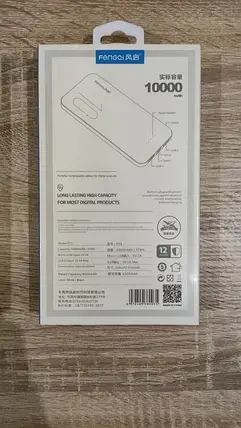 Портативний зарядний пристрій Pawer Bank Fengoi 10 000 mAh, фото 3