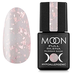 Каучукова База для гель лаку Moon Full Silena №2022 молочна з рожевою поталлю 8 мл