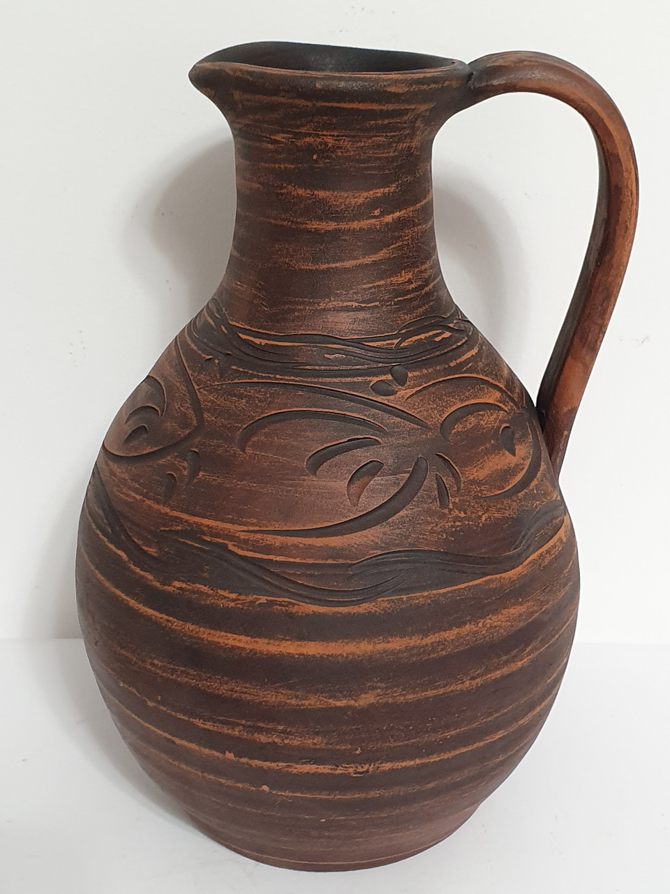 Кувшин, посудина, ємність для рідини, вина, глиняний (з червоної глини),1,8 л, фото 1