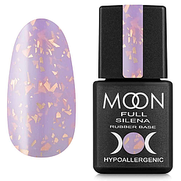 Каучукова База для гель лаку Moon Full Silena №2031 фіолетова із золотою поталлю 8 мл