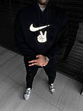 Чоловіча кофта худі Nike M1266 чорна S, фото 3
