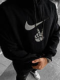 Чоловіча кофта худі Nike M1266 чорна S, фото 2