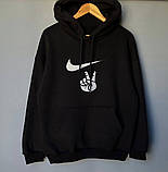 Чоловіча кофта худі Nike M1266 чорна S, фото 4