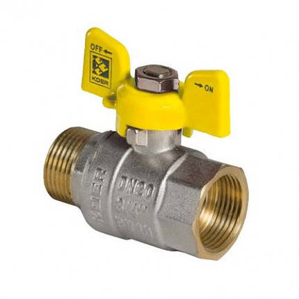 Кран кульовий нікельована латунь, фото 1