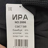 Лосини жіночі зимові на байку р.XXL чорні з широким поясом ІРА 2006 бамбук 30037222, фото 4