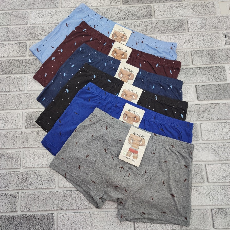 Боксери чоловічі бавовняні ростовка р.L,XL,2XL,3XL парасолька асорті AENEAS (6007) 30036954