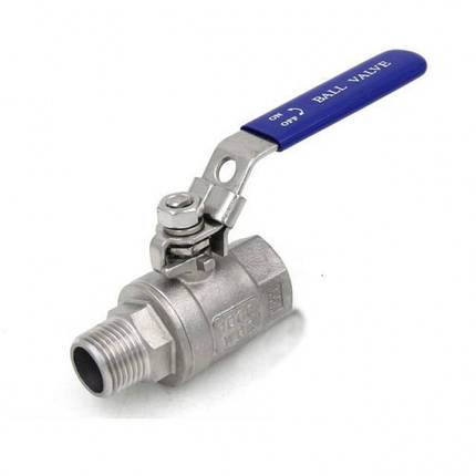 Кульовий кран неіржавка різь внутрішній/зовніжний DN20 AISI304, фото 1