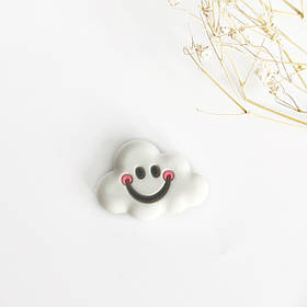 Хмарка (біла) силіконова намистина