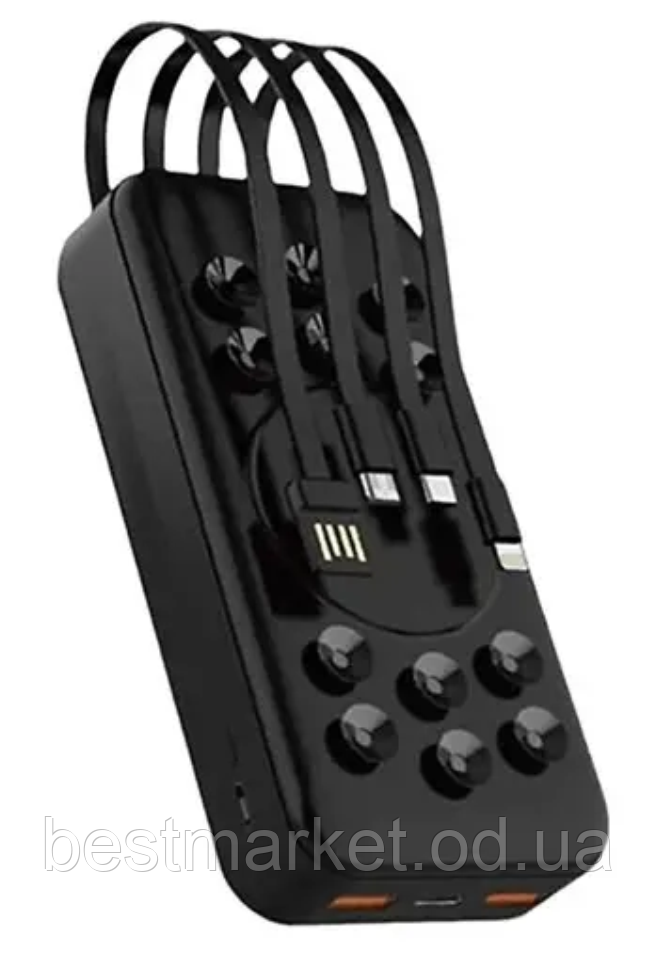 Зовнішній Портативний акумулятор Power Bank Katana PLO-EF20Max 4 Кабелі 20000 mAh