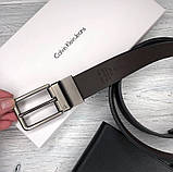 Чоловічий подарунковий набір Calvin Klein ремінь і гаманець, фото 7
