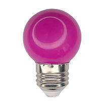 Лампа светодиодная Lemanso 1,2W E27 G45 LM705 фиолетовая