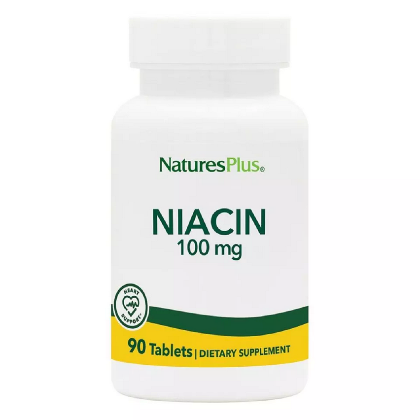 Ніацин, Niacin, 100 мг, Natures Plus, 90 таблеток