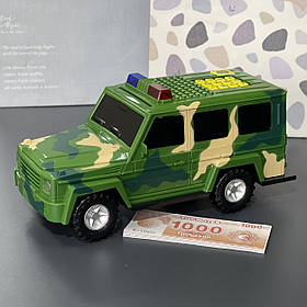 Сейф дитячий "Джип. Машина", військовий , Сейф-копилка "Джип"