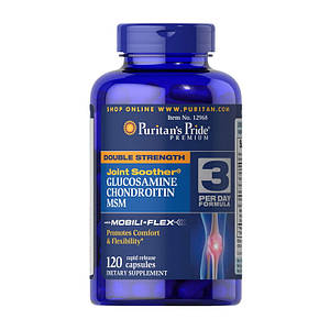 Puritan's Pride Double Strength Glucosamine, Chondroitin & MSM 120 caps