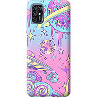 Чехол силиконовый на телефон ZTE Blade V2020 Smart Розовая галактика "4146u-2458-58250"