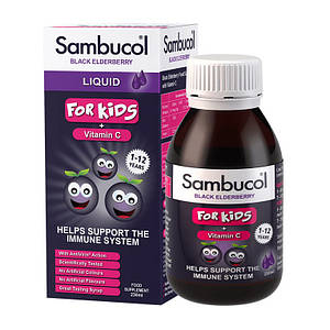 Sambucol Black Elderberry Liquid For Kids + Vitamin C 230 ml