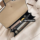 Жіноча класична сумка 6536 крос-боді з залізною підковою зелена, фото 3