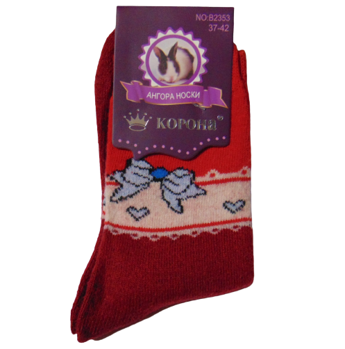 Жіночі шкарпетки ангора Корона 2353 37-42 червоні