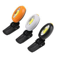 COB LED вращающийся на 360 градусов налобный фонарь на клипсе Cap Light HatLight Clip-on Q1P9