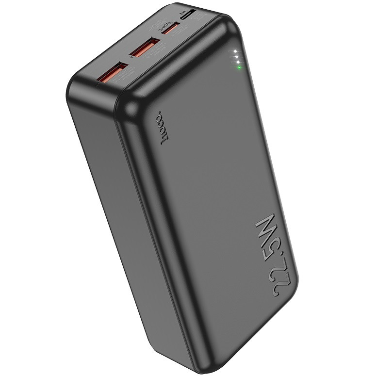 Павербанк повербанк із швидкою зарядкою 30000mAh HOCO J101B |2USB/Type-C, 22.5W| Чорний, фото 1