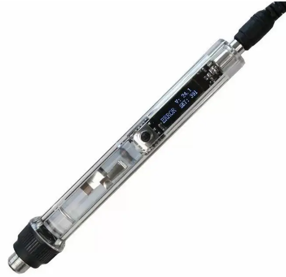 Паяльник на T12 жалах з регулюванням температури та LCD дисплеєм + жало ...