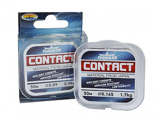 Ліска поводочна риболовна Contact 0,09мм 0,9кг 50м ТМ FISHING ROI BP
