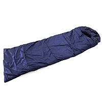 Спальний мішок (спальник) ковдру з капюшоном зимовий OSPORT Зима (FI-0020) Темно-синій