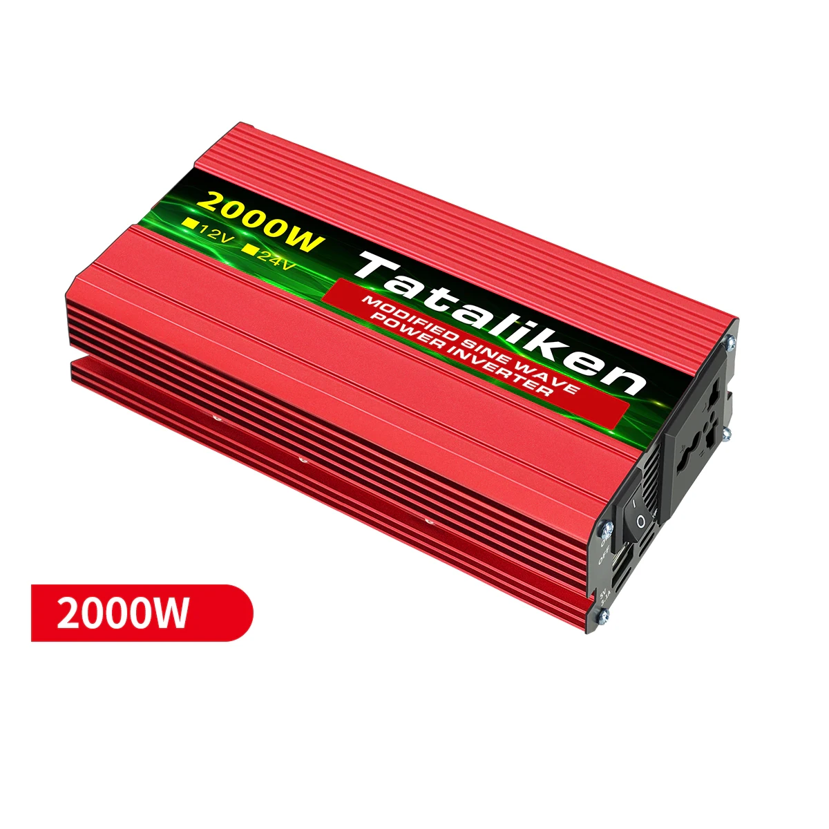 Автомобільний перетворювач напруги інвертор POWER INVERTER з 12V на 220 AC/DC AR 2000 W 2000 Ватів