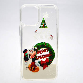 Чохол із новорічним малюнком (принтом) Merry Christmas Snow для iPhone Xs Max Christmas Wreath