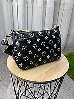 Женская сумка Louis Vuitton, черная женская сумка Луи Витон с ремешком, кросс-боди