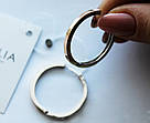 Широкі сережки круглої форми Конго з золотою напайкою Дарина, фото 2