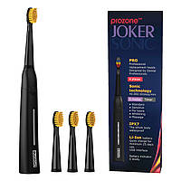 Звуковая зубная щетка ProZone JOKER ClassicYellow Black 4 насадки