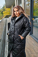 Зимняя женская куртка пальто Ткань плащевка + синтепон 250 Размер 48-50; 52-54; 56-58; 60-62