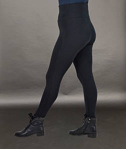 Лосини жіночі зимові на хутрі чорного кольору утепленні великі розміри