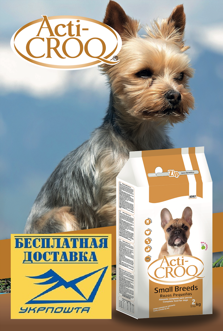 Корм для собак дрібних порід 2кг Acti-CROQ преміум Іспанія пурина