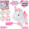 Інтерактивна іграшка конячка єдиноріг функціональна ходить співає українською 18 см на пульті повідку M 5599, фото 3