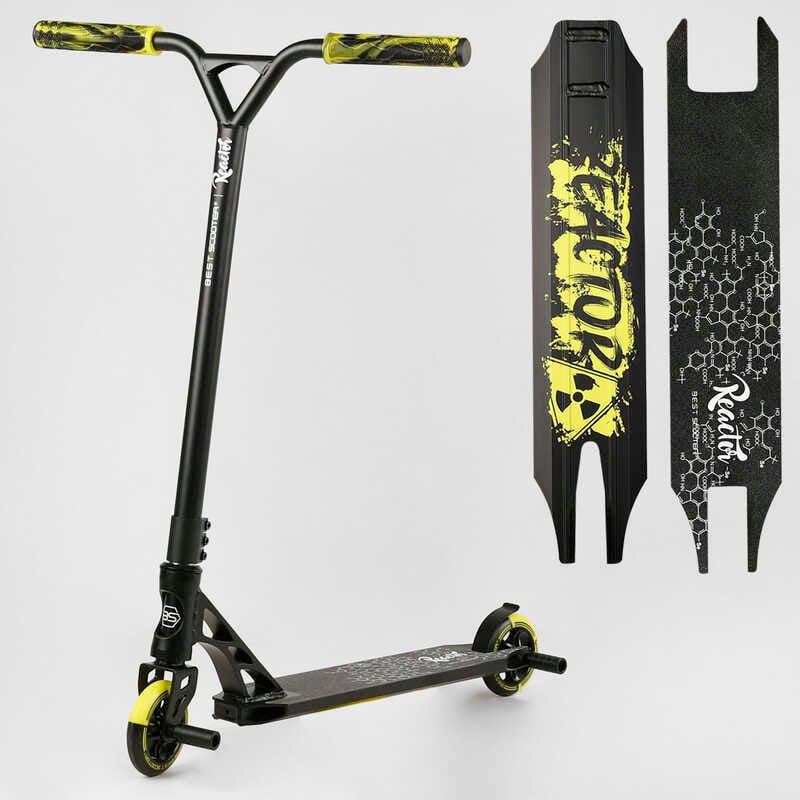Трюковий самокат Best Scooter RC-22211 "Reactor", колеса PU 110 мм, висота 85 см, пеги, ABEC 9, фото 1