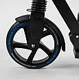 Самокат двоколісний дитячий Best Scooter 94123 Чорно-синій, гальмо зі світлом, колеса PU — 200 мм, до 100 кг, фото 4