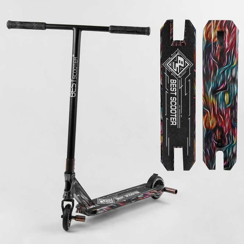 Самокат трюковий із пегами Best Scooter BS-99717, висота 85 см, колеса PU 110 мм, ABEC 9
