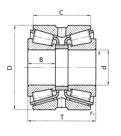 Підшипник 6-97516А (352216) ГПЗ-34 80*140*79.625, фото 2
