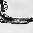 Самокат двоколісний великий Best Scooter L-22066 Зелений, PU 200 мм, амортизація, ручне гальмо, до 100 кг, фото 8