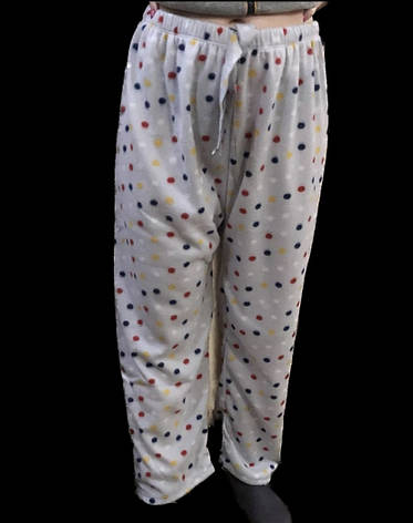 Жіночі домашні піжамні флісові штани БАТАЛ 2XL-3XL-4XL, фото 2