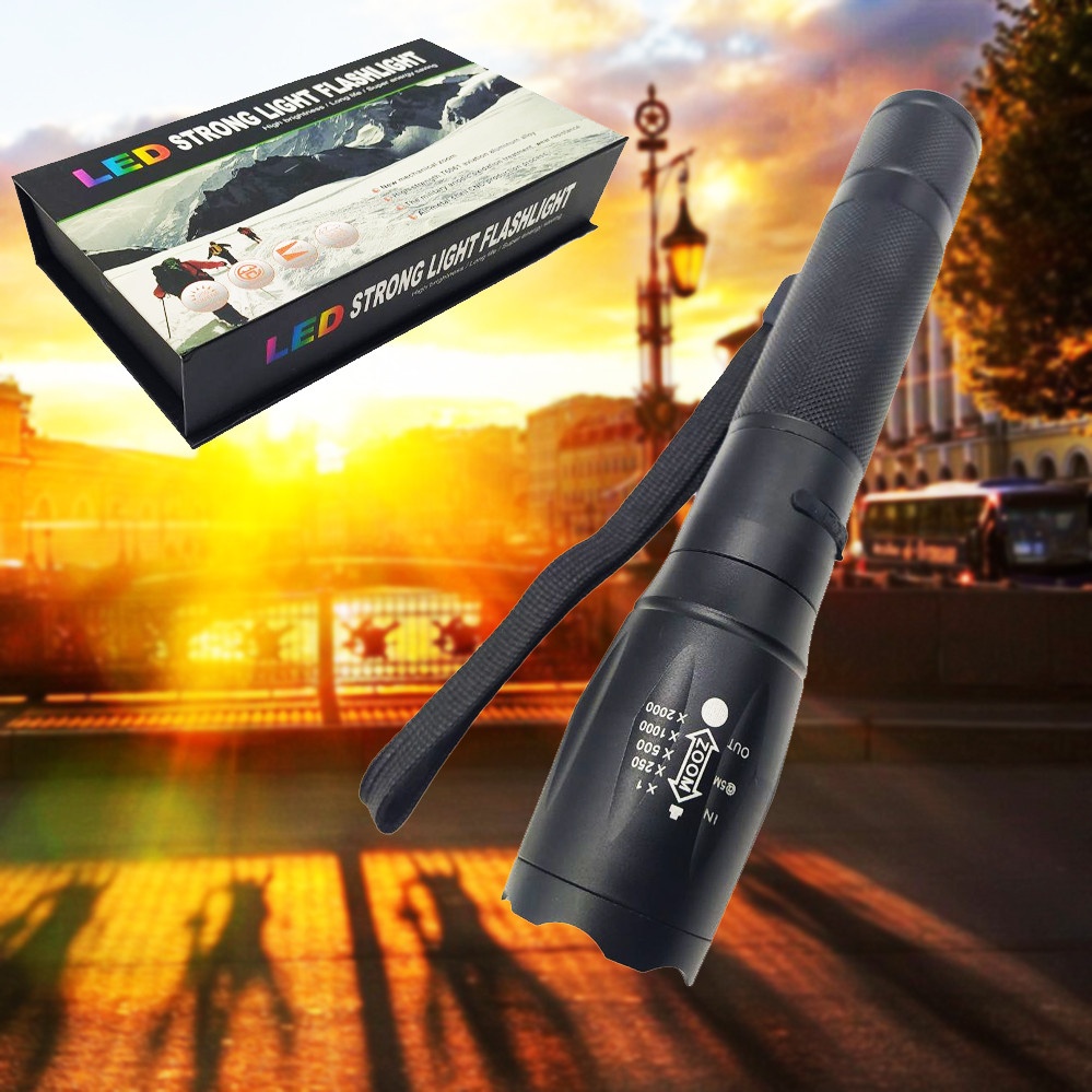 Ручний ліхтар акумуляторний LED STRONG LIGHT FLASHLIGHT 6061 Ліхтарик потужний світлодіодний з фокусуванням променя
