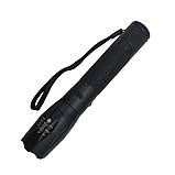 Ліхтар ручний акумуляторний STRONG LIGHT FLASHLIGHT 6061 ліхтарик з фокусуванням променя в металевому корпусі, фото 3