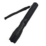 Ліхтар ручний акумуляторний STRONG LIGHT FLASHLIGHT 6061 ліхтарик з фокусуванням променя в металевому корпусі, фото 4